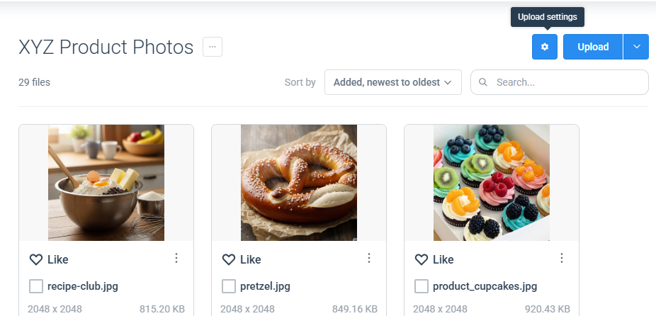 Upload-Settings-Cog
